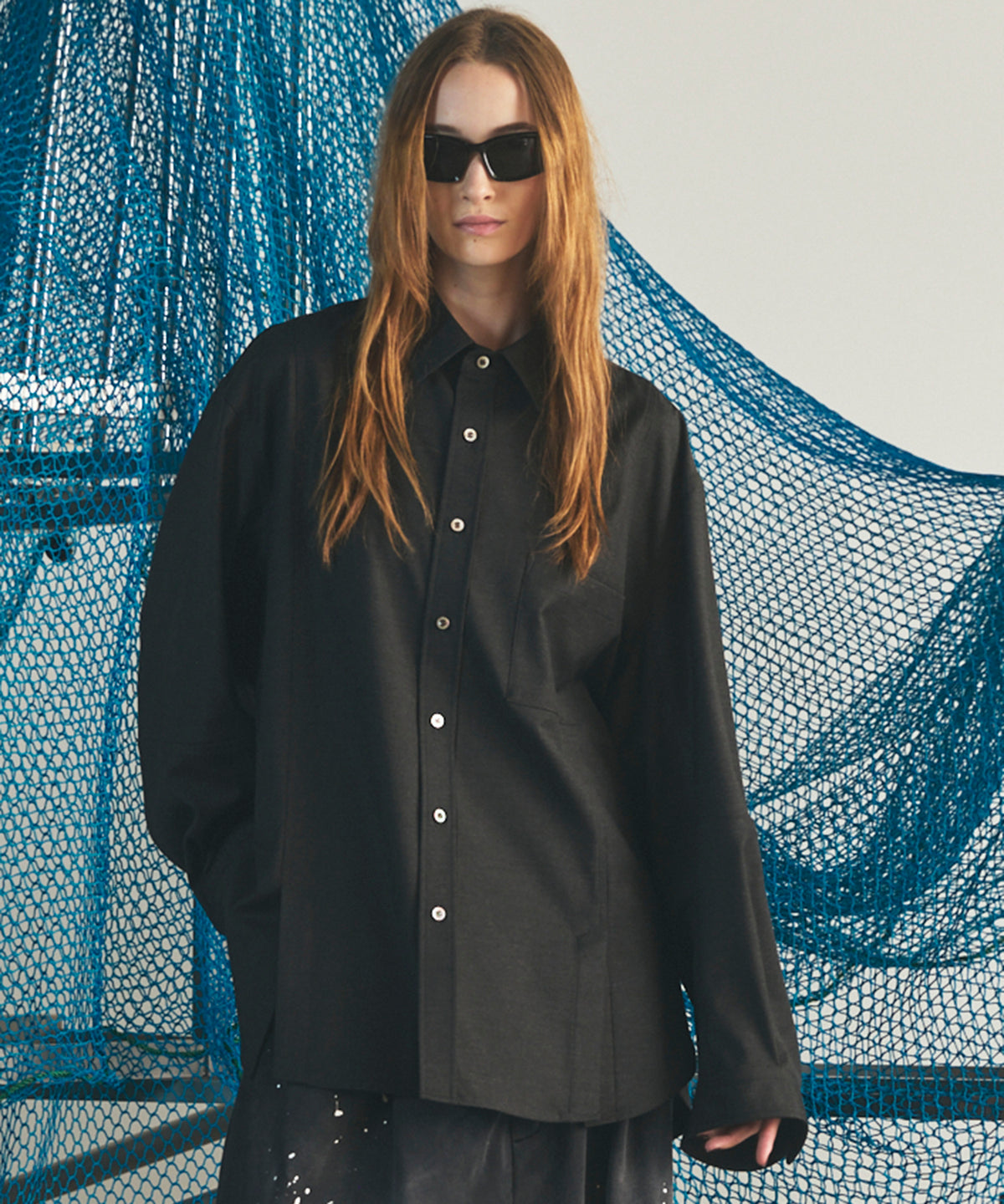 【26AW PRE-ORDER】TW Drapery Gabardine Prime-Over Ovoid Sleeve Shirt