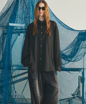 【26AW PRE-ORDER】TW Drapery Gabardine Prime-Over Ovoid Sleeve Shirt