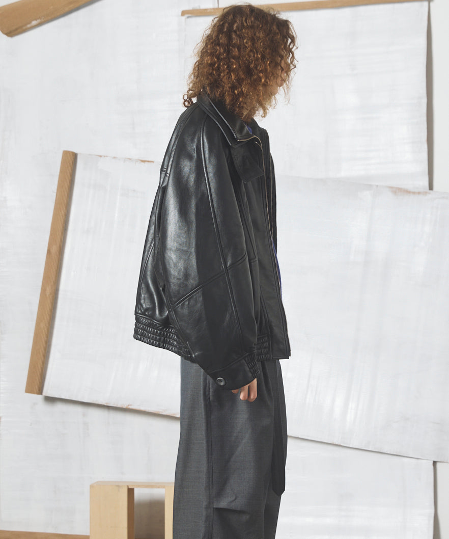【26AW PRE-ORDER】Sheep Leather Prime-Over Layering Single Blouson