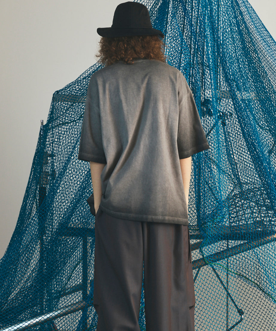 Cold-Dye Prime-Over Crew Neck Short Sleeve T-Shirt