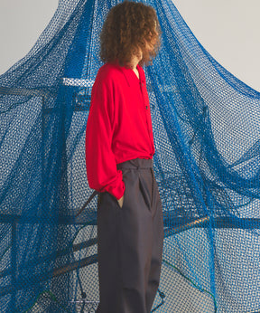 Airy Striped Gabardine Prime-Over Short-sleeved Shirt