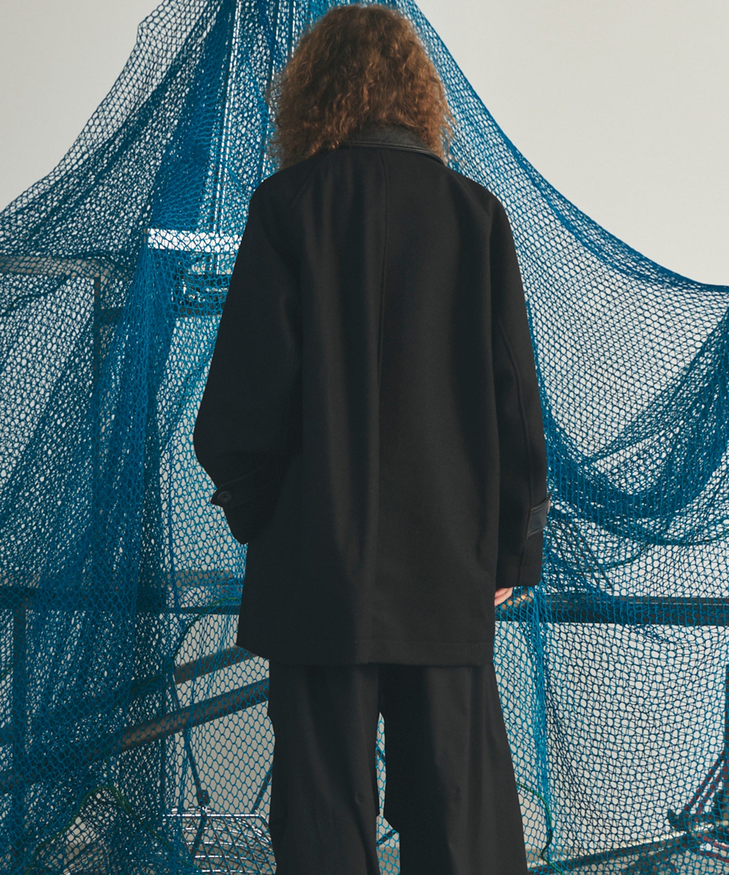【26AW PRE-ORDER】シープレザーメルトンコンビプライムオーバーハーフコート