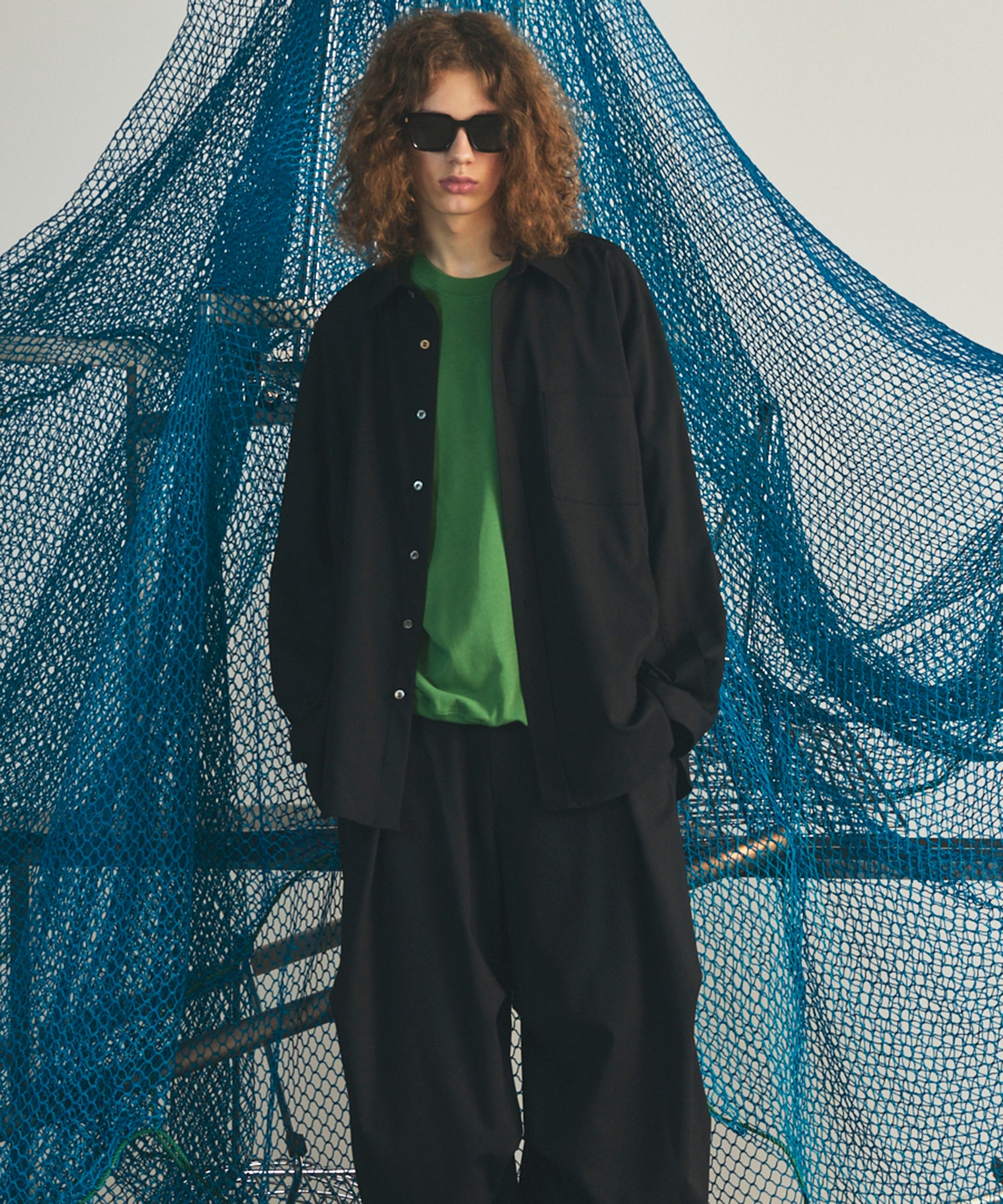 【26AW PRE-ORDER】Raglan Yoke Switching Prime-Over Long Sleeve Shirt