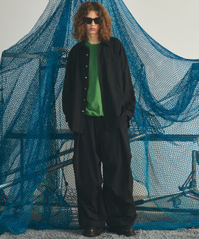 【26SS PRE-ORDER】Birdseye Jersey Mesh Prime-Over Henry Neck Short-sleeved T-shirt