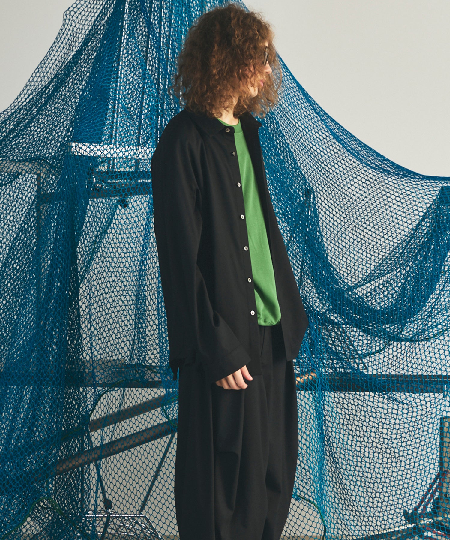 【26AW PRE-ORDER】Raglan Yoke Switching Prime-Over Long Sleeve Shirt