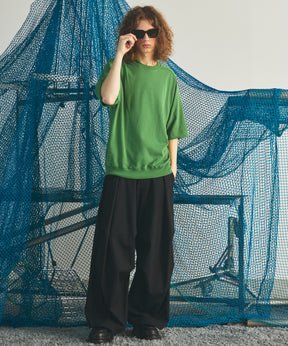 【26SS PRE-ORDER】Birdseye Jersey Mesh Prime-Over Henry Neck Short-sleeved T-shirt