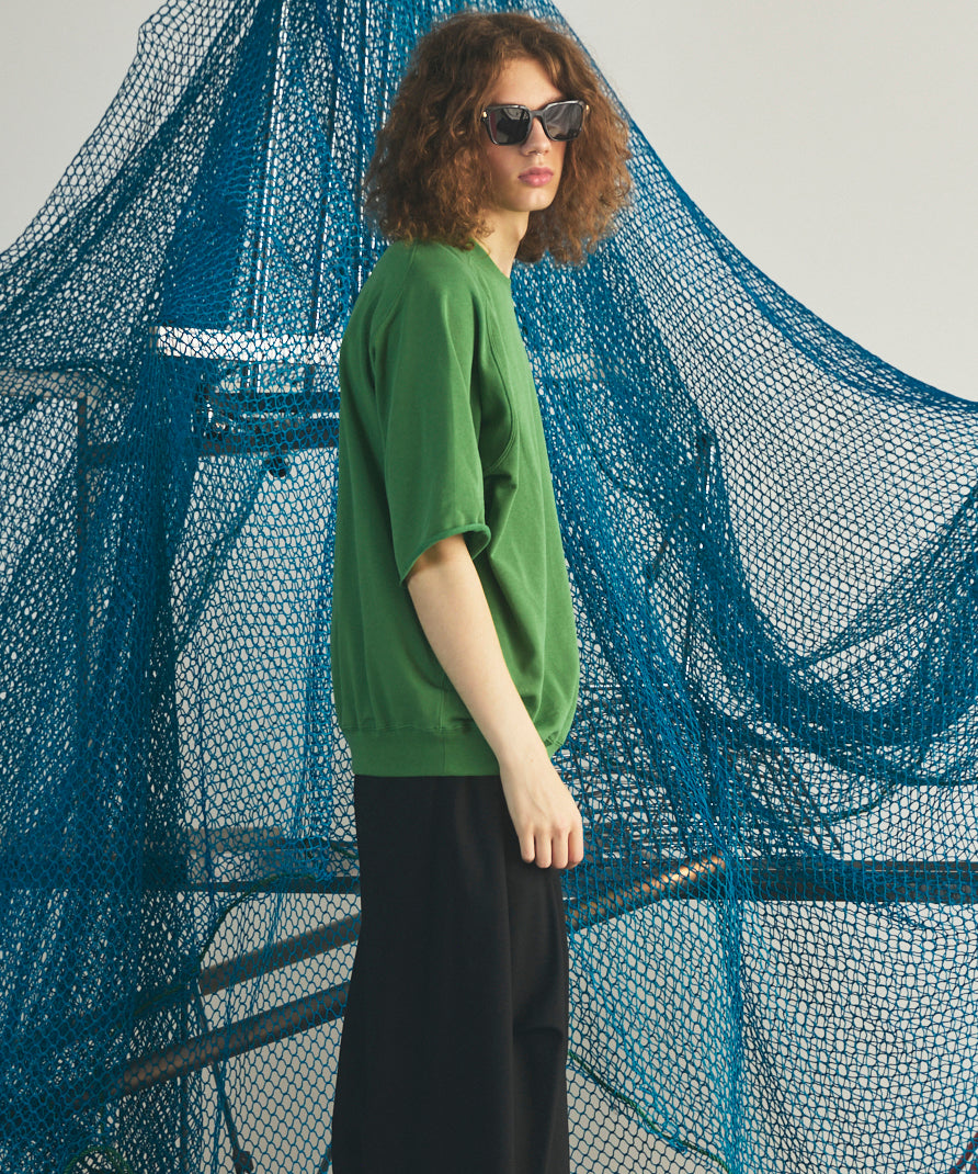 【26SS PRE-ORDER】Birdseye Jersey Mesh Prime-Over Henry Neck Short-sleeved T-shirt