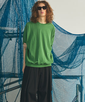 【26SS PRE-ORDER】Birdseye Jersey Mesh Prime-Over Henry Neck Short-sleeved T-shirt