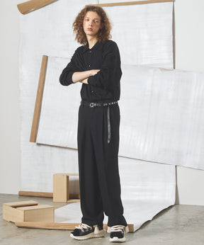 Airy Striped Gabardine Prime-Over Short-sleeved Shirt
