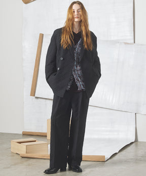 【26aw PRE-ORDER】纯棉面料纯棉宽单褶裤