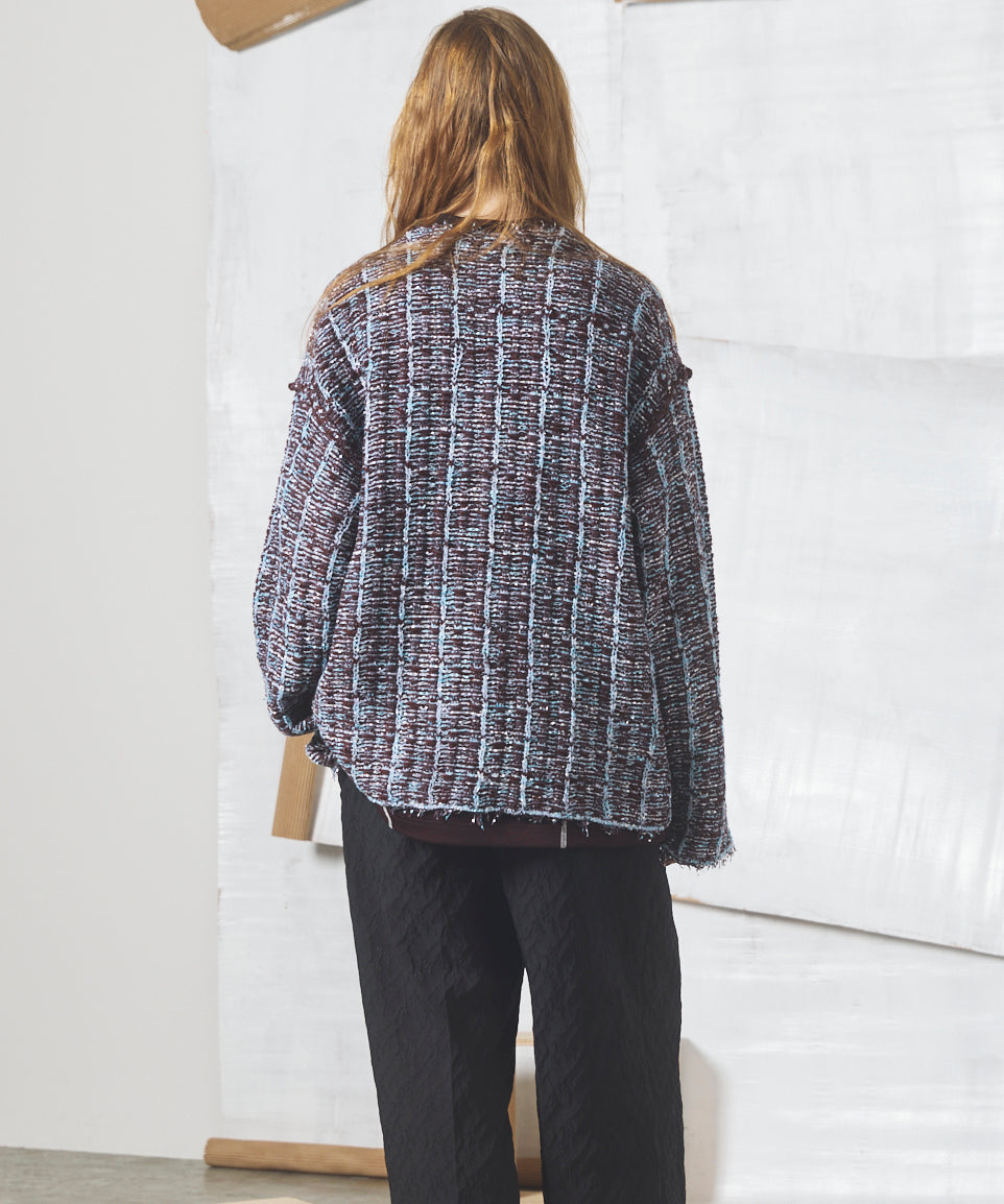 【26AW PRE-ORDER】ツイードニットプライムオーバーカーディガン