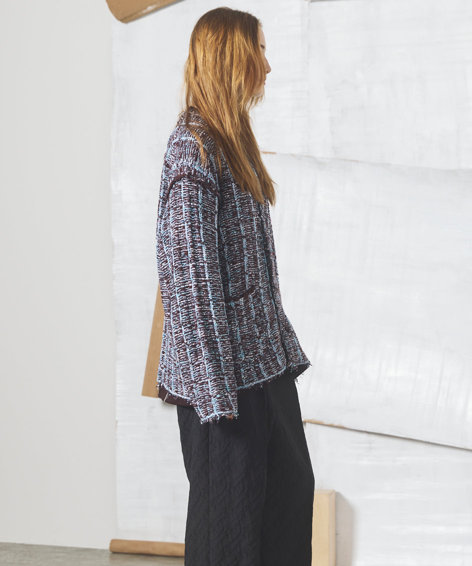 【26AW PRE-ORDER】ツイードニットプライムオーバーカーディガン