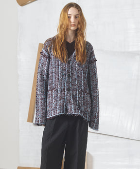 【26AW PRE-ORDER】ツイードニットプライムオーバーカーディガン