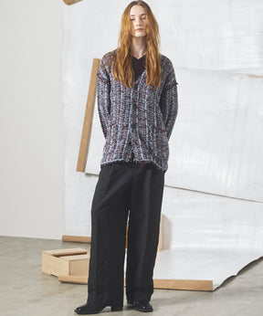 【26aw PRE-ORDER】纯棉面料纯棉宽单褶裤