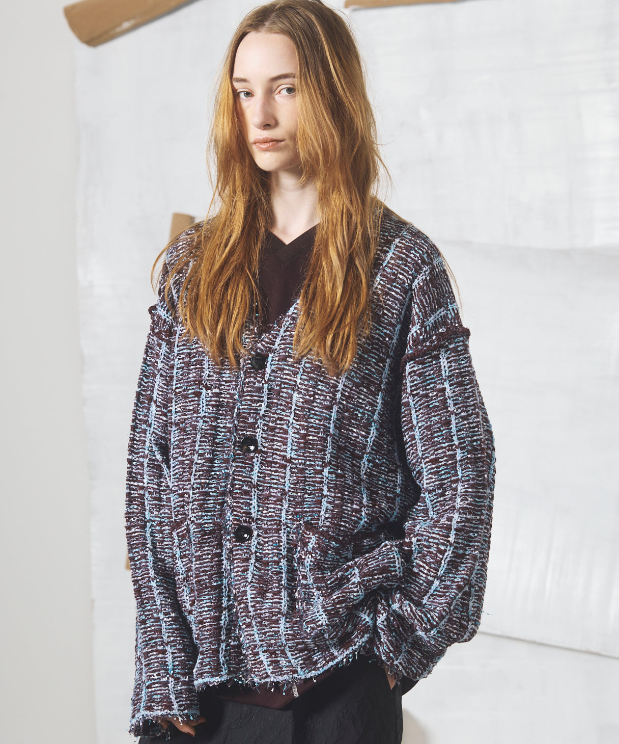 【26AW PRE-ORDER】ツイードニットプライムオーバーカーディガン