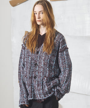 【26AW PRE-ORDER】ツイードニットプライムオーバーカーディガン