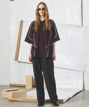 【26aw PRE-ORDER】纯棉面料纯棉宽单褶裤