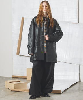 [26AW PRE-ORDER] [Italian dead stock fabric] Prime over regular collar shirt coat