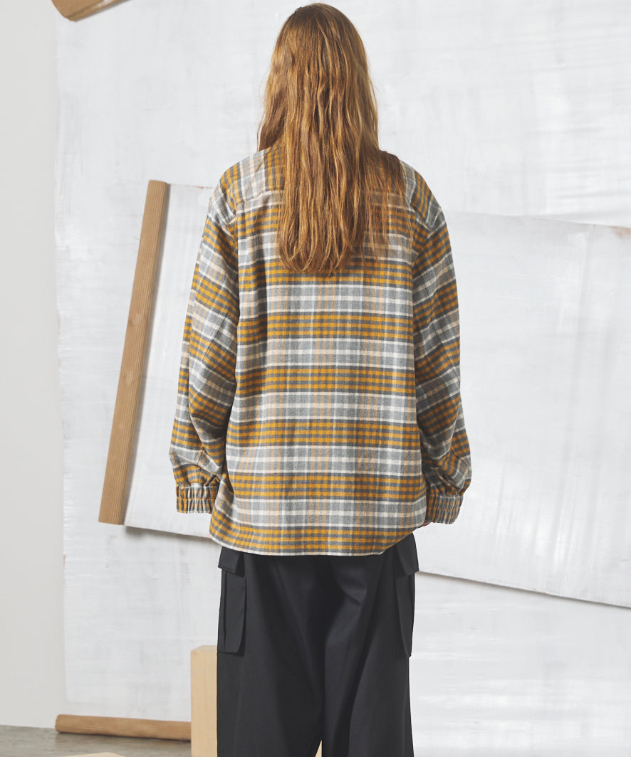 [26AW PRE-ORDER] [Italian dead stock fabric] Prime over regular collar shirt coat
