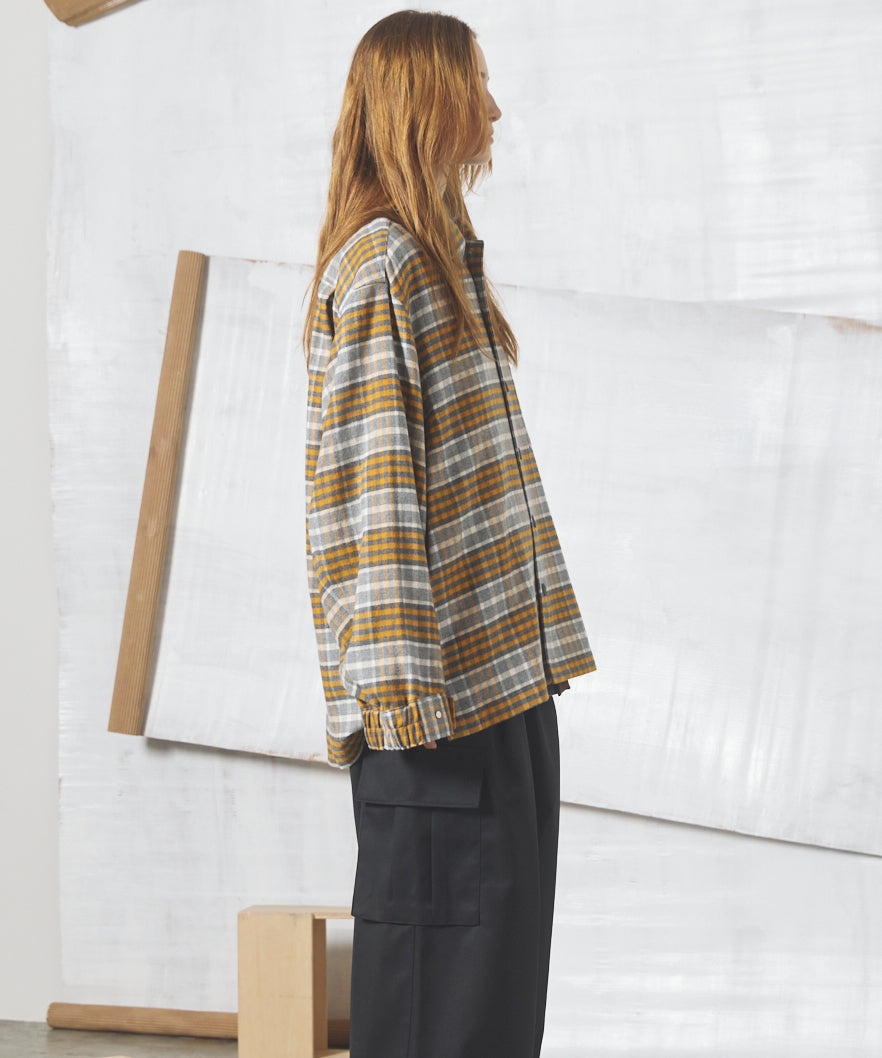[26AW PRE-ORDER] [Italian dead stock fabric] Prime over regular collar shirt coat