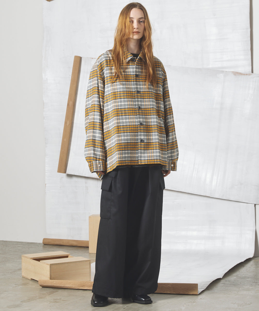 [26AW PRE-ORDER] [Italian dead stock fabric] Prime over regular collar shirt coat