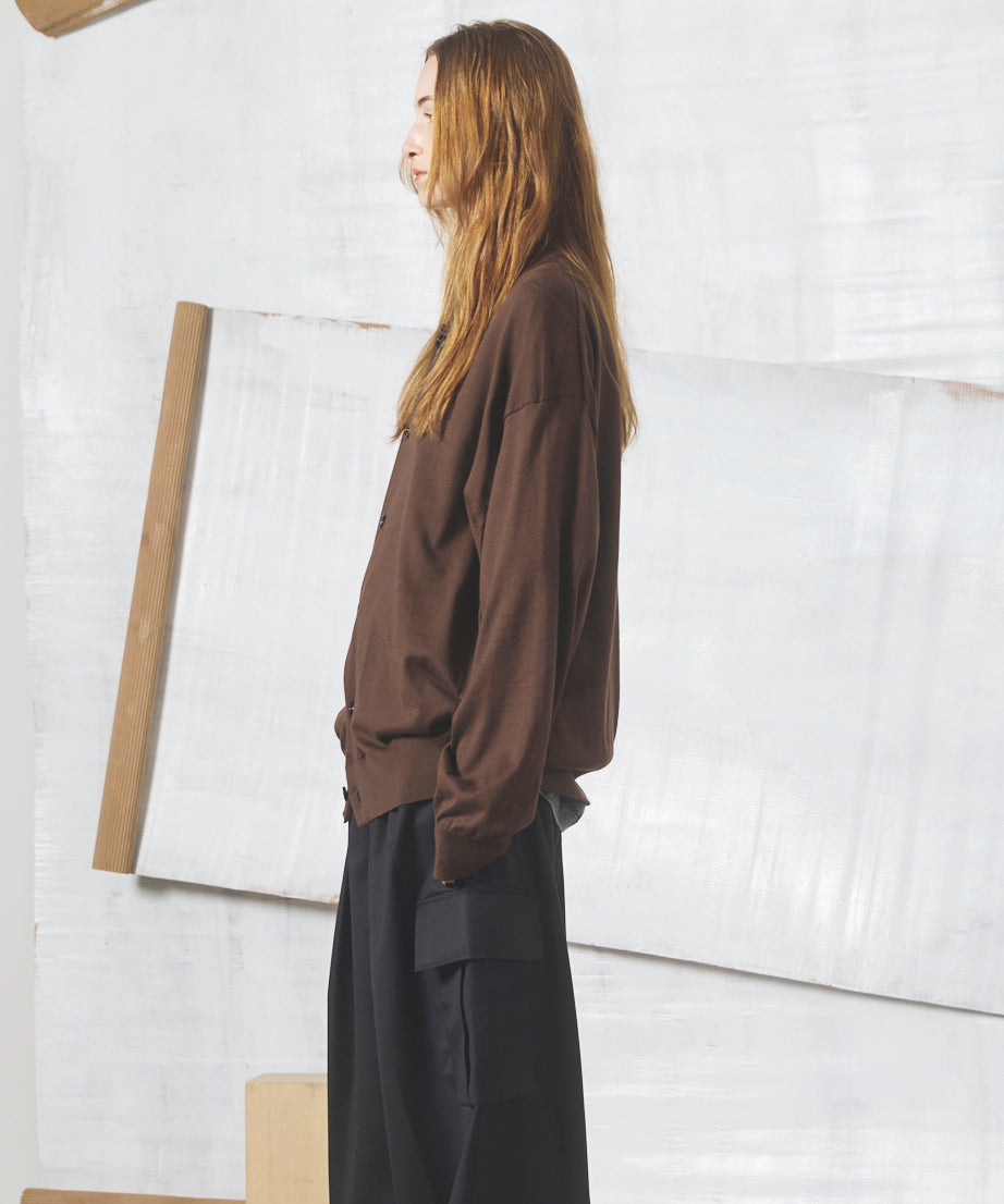 Airy Striped Gabardine Prime-Over Short-sleeved Shirt