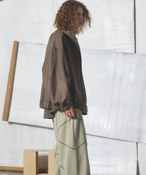 【26AW PRE-ORDER】【イタリアンデッドストックファブリック】プライムオーバーカーブ切り替えスタンドブルゾン