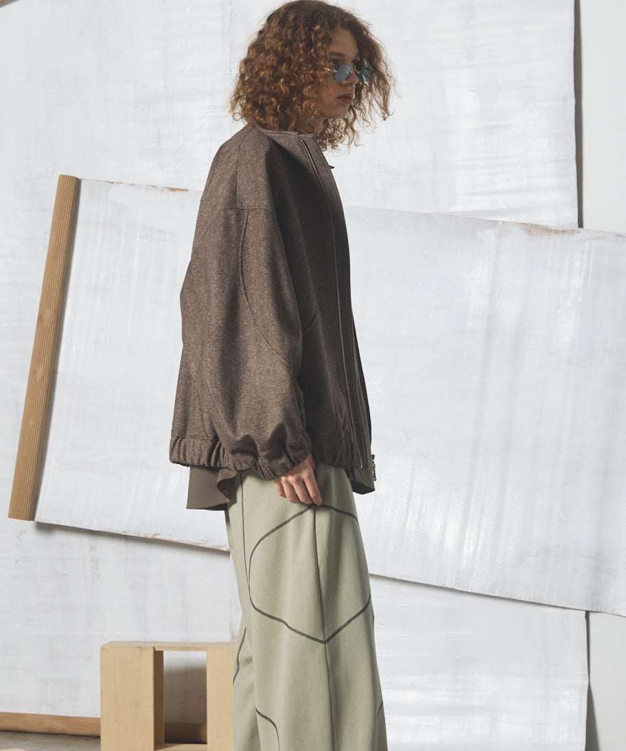 【26AW PRE-ORDER】【イタリアンデッドストックファブリック】プライムオーバーカーブ切り替えスタンドブルゾン