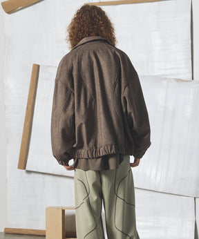 【26AW PRE-ORDER】【イタリアンデッドストックファブリック】プライムオーバーカーブ切り替えスタンドブルゾン