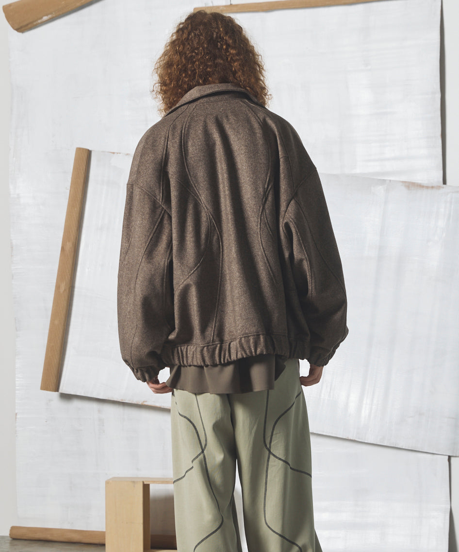 【26AW PRE-ORDER】【イタリアンデッドストックファブリック】プライムオーバーカーブ切り替えスタンドブルゾン