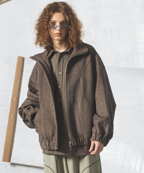 【26AW PRE-ORDER】【イタリアンデッドストックファブリック】プライムオーバーカーブ切り替えスタンドブルゾン