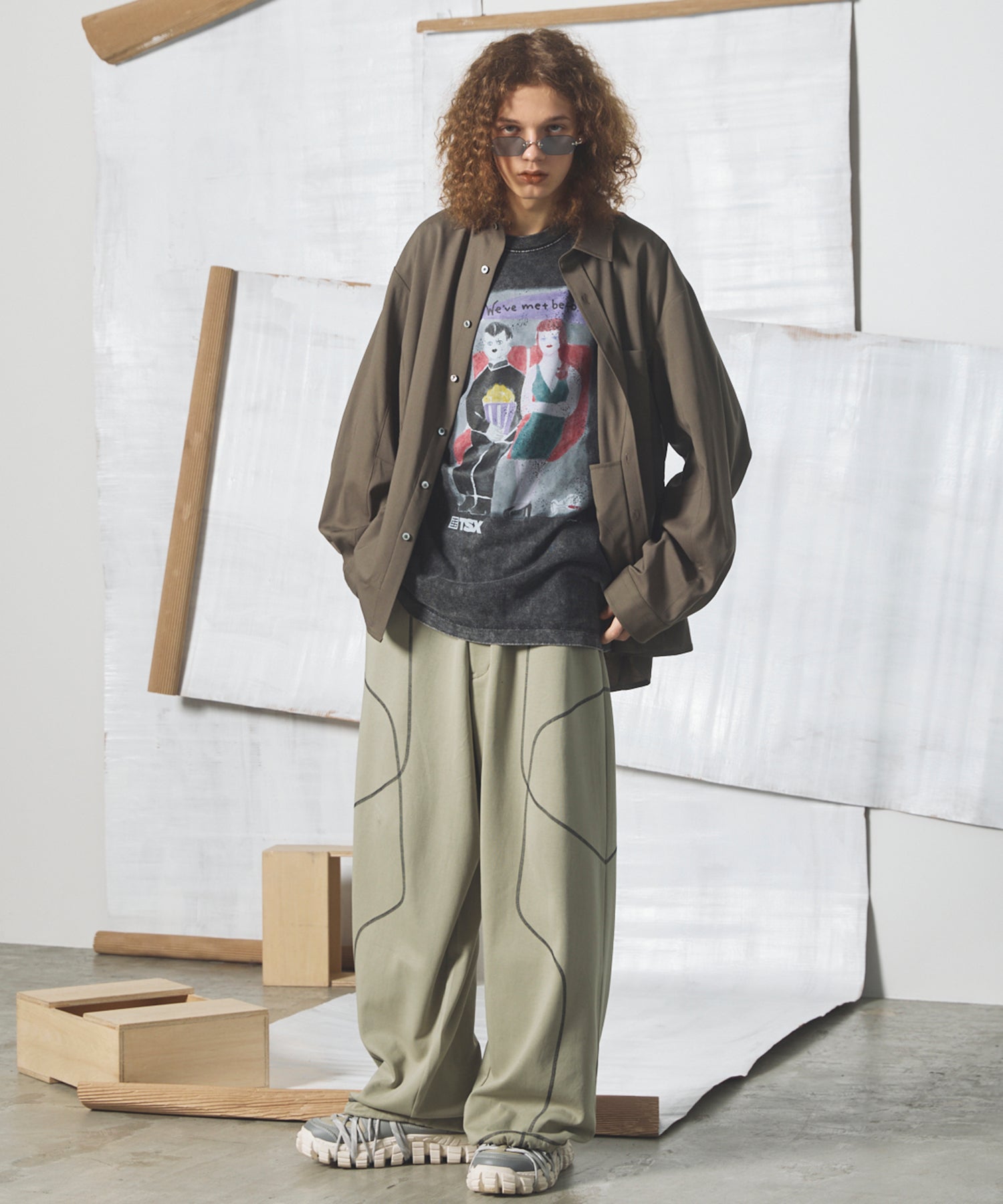 Banana Curve Silhouette Prime-Wide Cargo Trousers