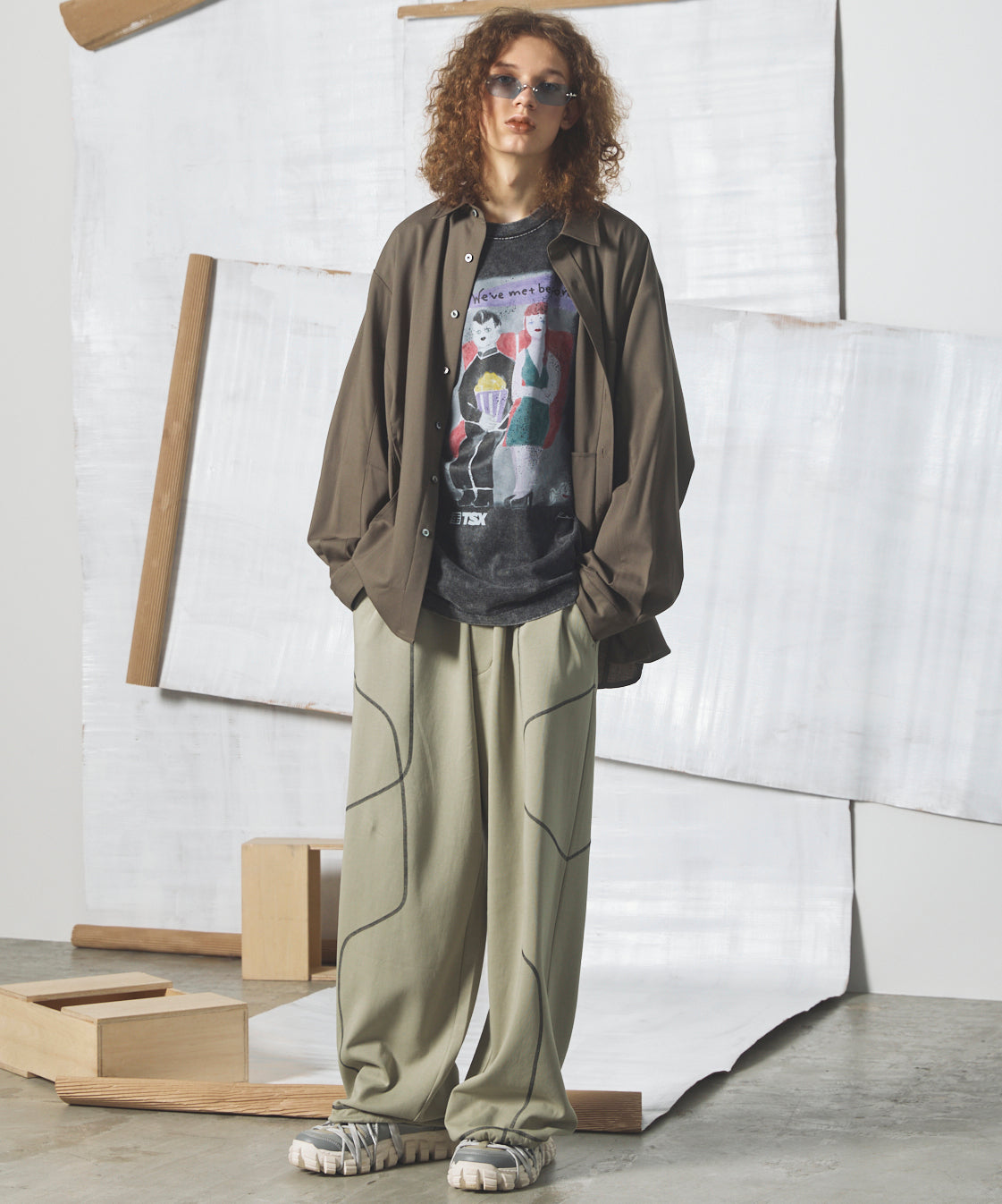 【26AW PRE-ORDER】Raglan Yoke Switching Prime-Over Long Sleeve Shirt