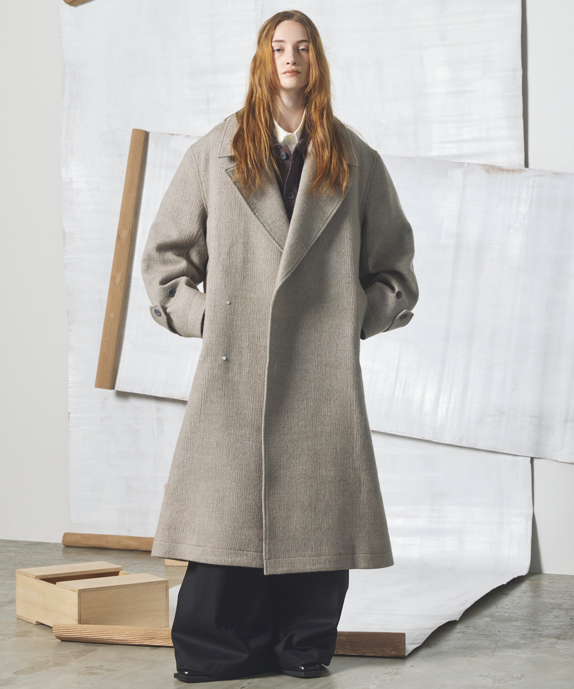 【26AW PRE-ORDER】【イタリアンデッドストックファブリック】プライムオーバーダブルアルスターコート