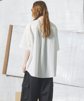 【26SS PRE-ORDER】Asymmetric Front Prime-Over Short-sleeve Pullover Shirt