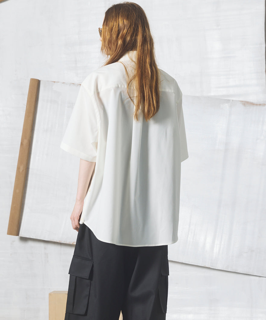 【26SS PRE-ORDER】Asymmetric Front Prime-Over Short-sleeve Pullover Shirt