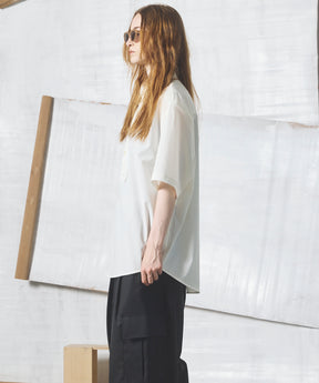 【26SS PRE-ORDER】Asymmetric Front Prime-Over Short-sleeve Pullover Shirt