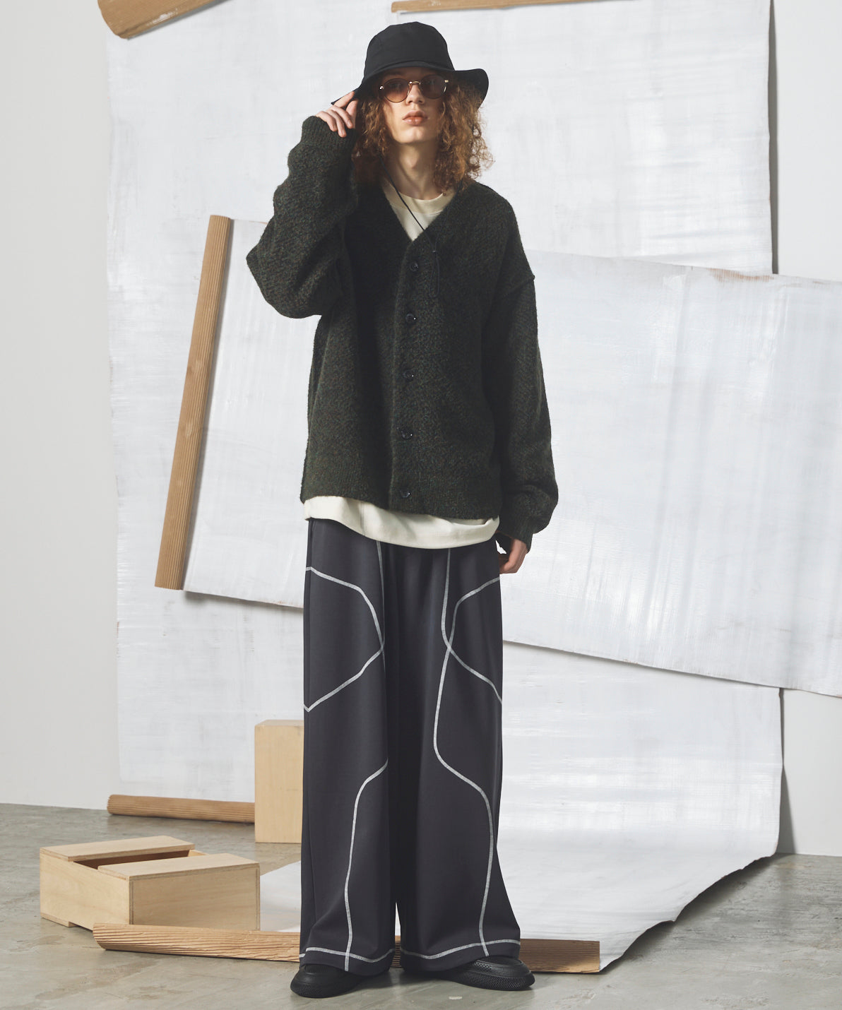【26AW PRE-ORDER】Slub Jersey Prime-Over Zipper Detail Raglan T-shirt