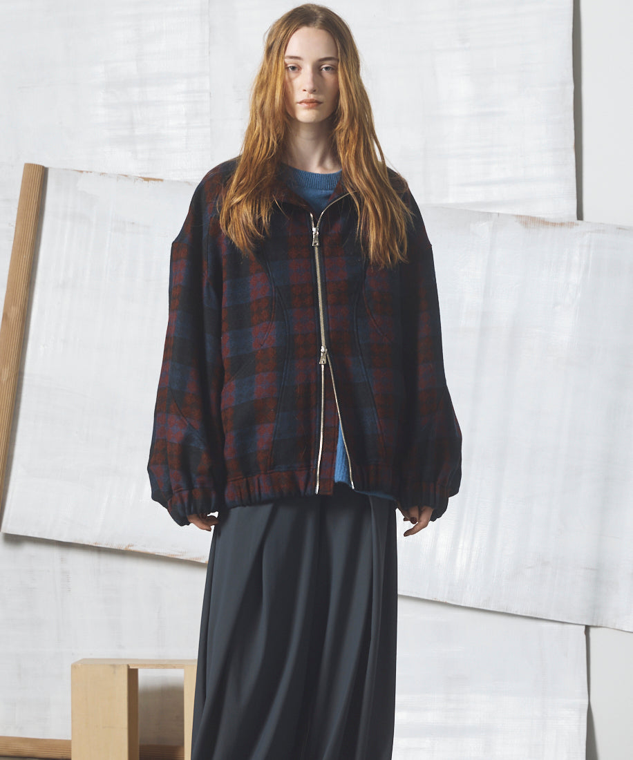 【26AW PRE-ORDER】【イタリアンデッドストックファブリック】プライムオーバーカーブ切り替えスタンドブルゾン