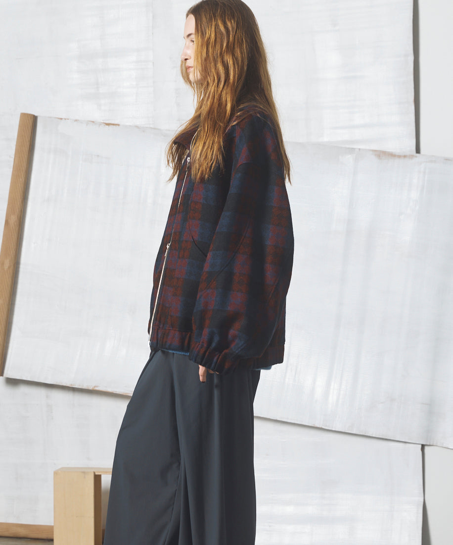 【26AW PRE-ORDER】【イタリアンデッドストックファブリック】プライムオーバーカーブ切り替えスタンドブルゾン