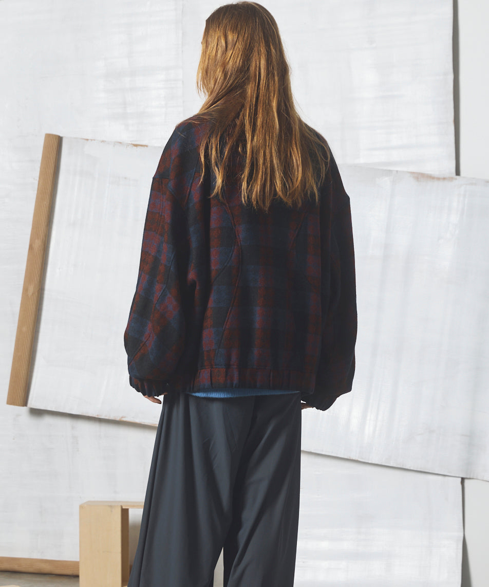 【26AW PRE-ORDER】【イタリアンデッドストックファブリック】プライムオーバーカーブ切り替えスタンドブルゾン