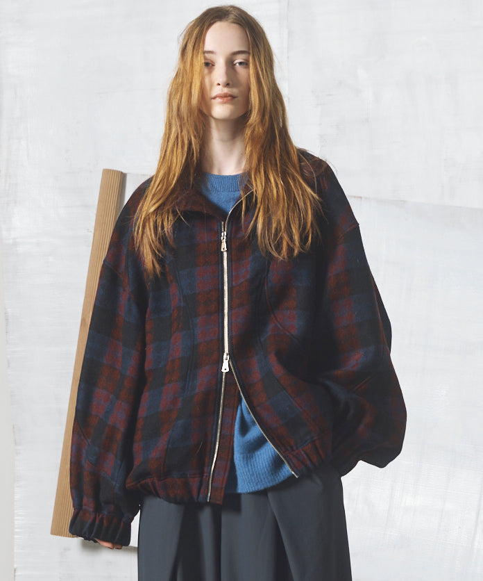 【26AW PRE-ORDER】【イタリアンデッドストックファブリック】プライムオーバーカーブ切り替えスタンドブルゾン