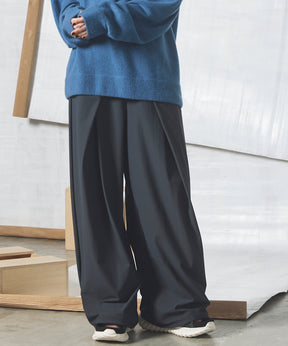 [26SS PRE-ORDER] Airy Striped Gabardine Prime-Wide Two-tuck Pants