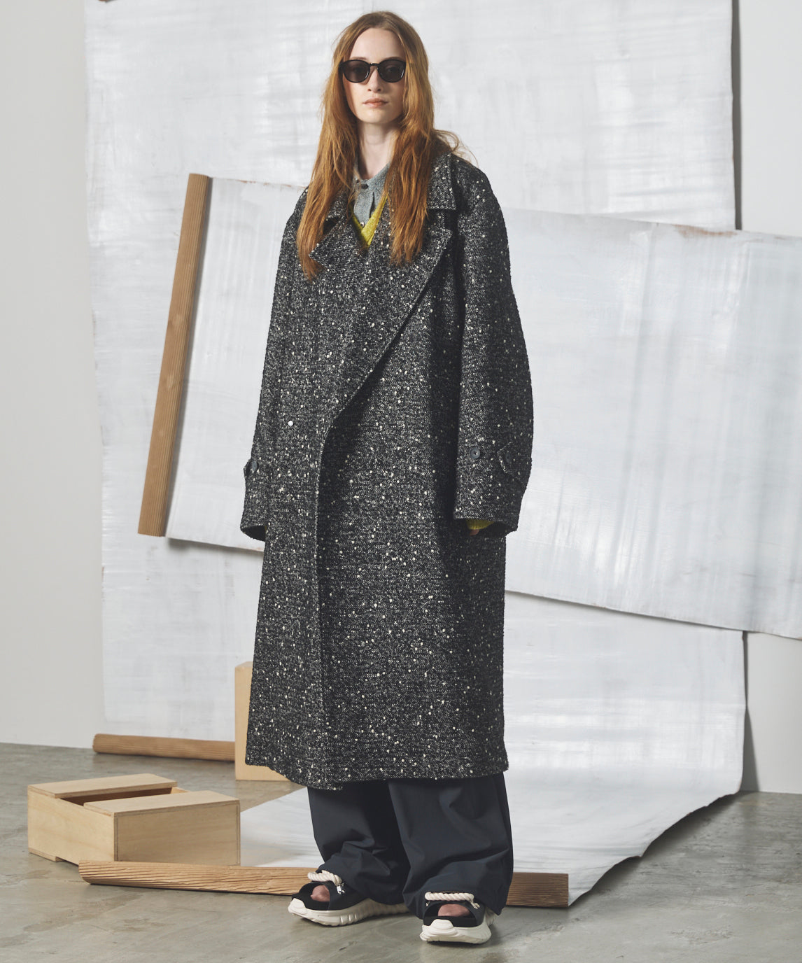 【26AW PRE-ORDER】Tweed Prime-Over Long Sleeve Shirt