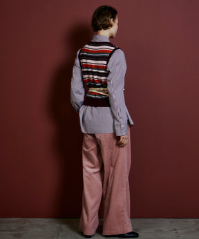 【26AUTUMN PRE-ORDER】Multi-Border Knit Vest