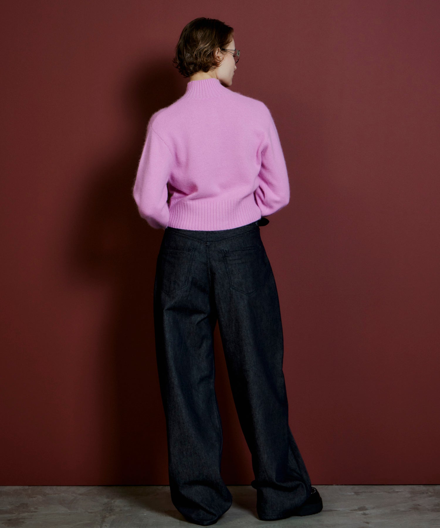 【26AUTUMN PRE-ORDER】Raccoon Blend Stand Collar Cardigan