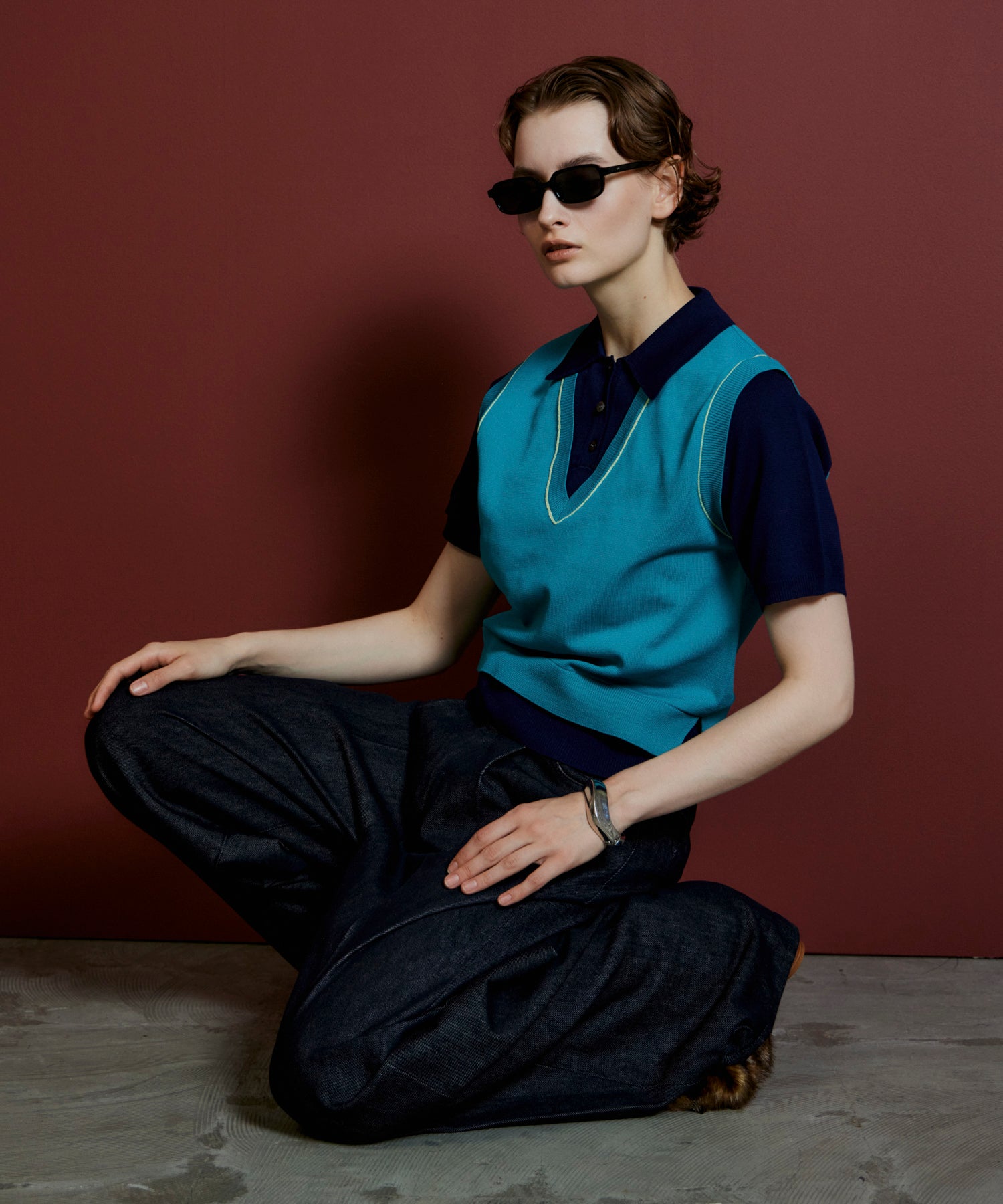 【26AUTUMN PRE-ORDER】Polo Layered Knit
