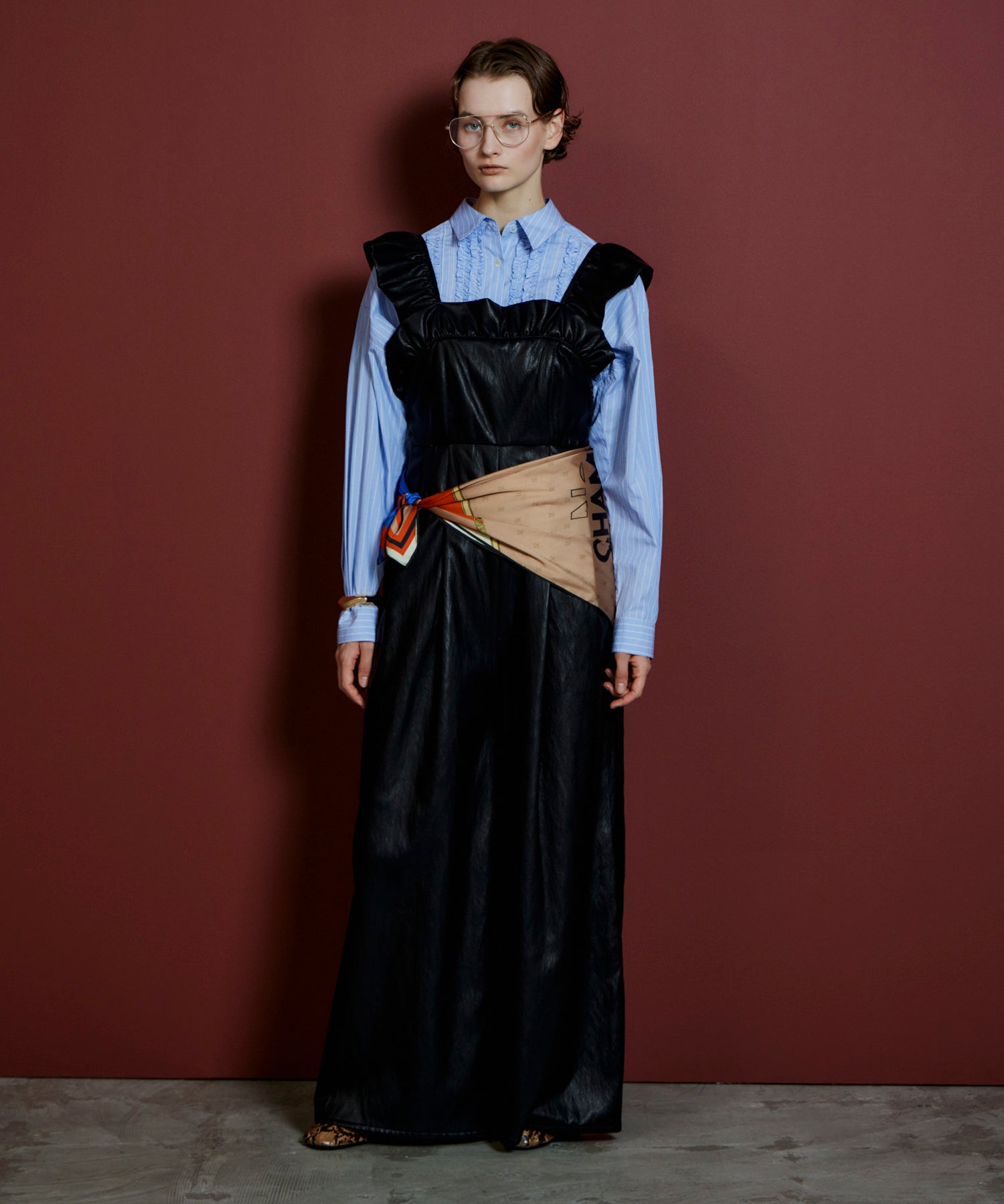 【26AUTUMN PRE-ORDER】Vegan Leather Frill Rompers