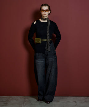 【26AUTUMN PRE-ORDER】2WAY Turn-Back Denim