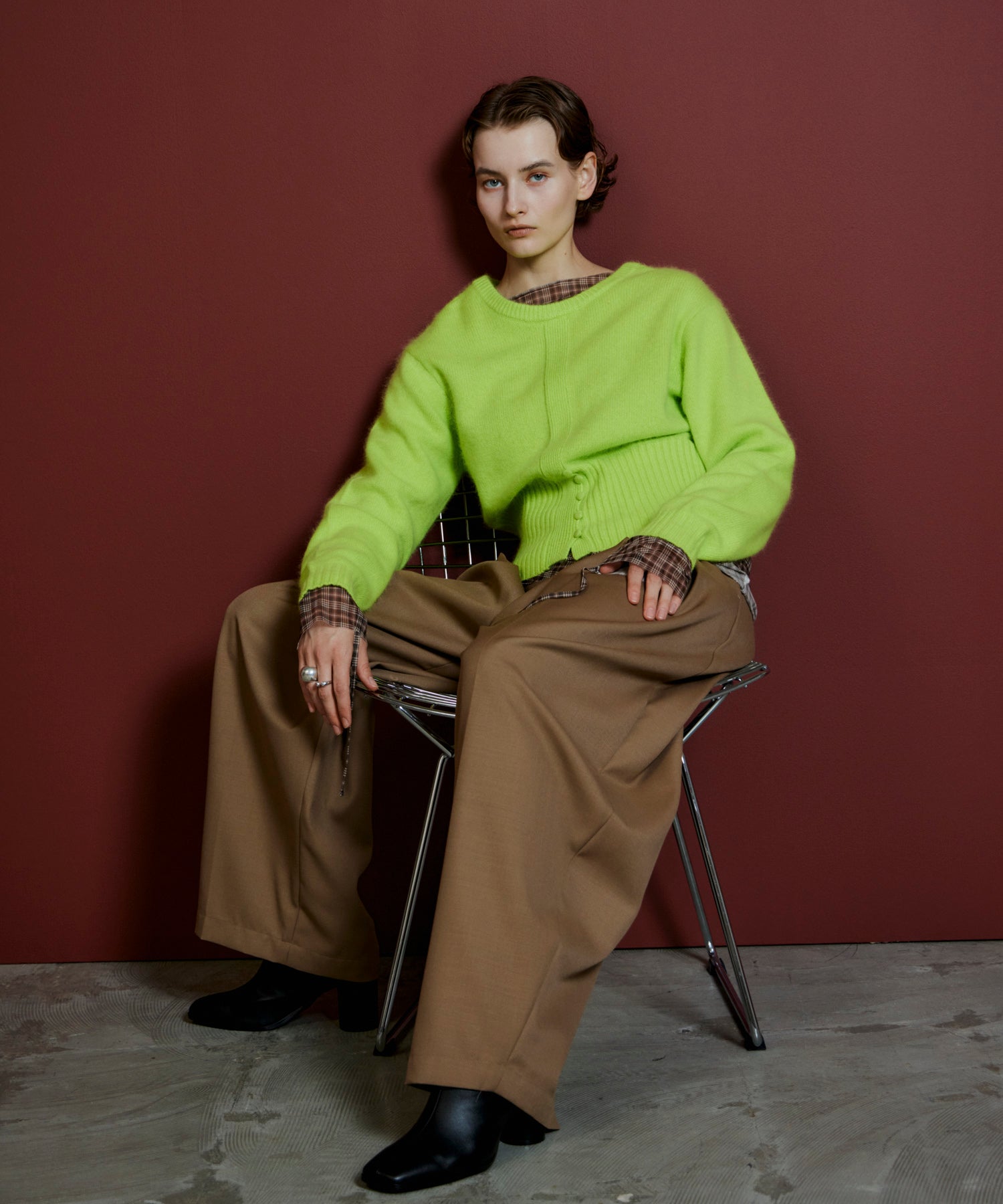 【26AUTUMN PRE-ORDER】Raccoon Blend 2-Way Front Button Pullover